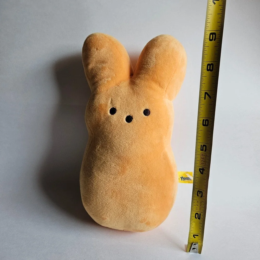 Peeps Plush Bunny Orange Stuffed Animal Easter Candy Toy 9 Inch Classic Logo